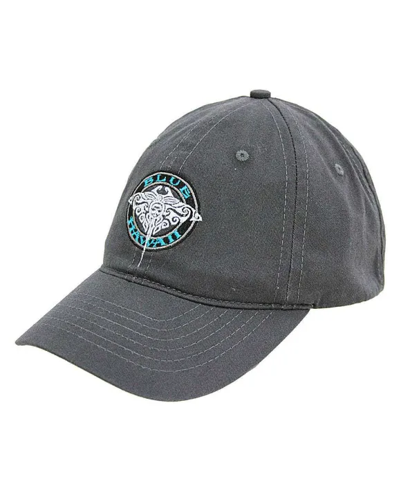 Hats>Crazy Shirts Blue Hawaii Dive - Charcoal Twill Hat