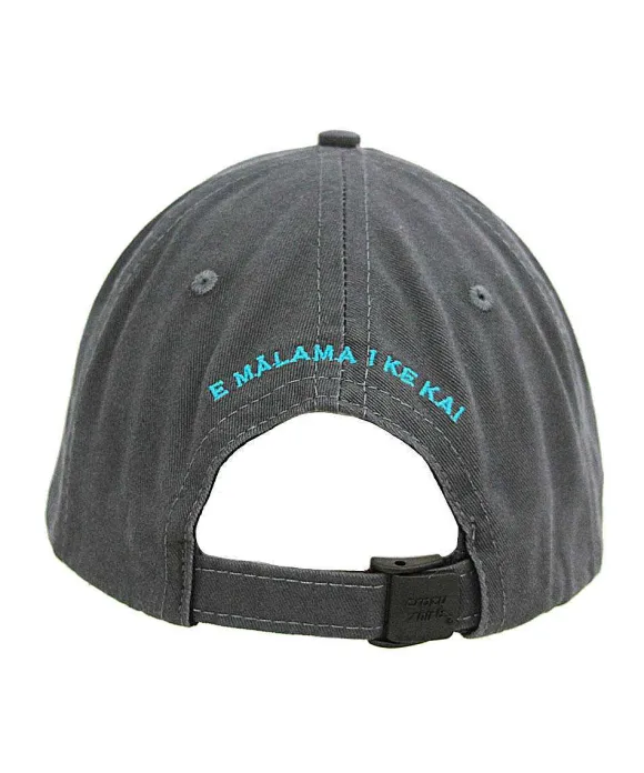 Hats>Crazy Shirts Blue Hawaii Dive - Charcoal Twill Hat
