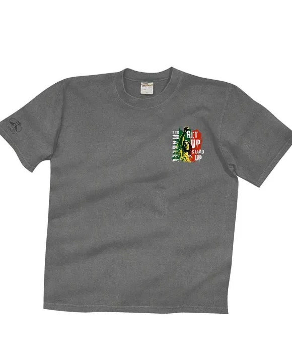 T-Shirts>Crazy Shirts Bob Marley Get Up Stand Up - Crater Dyed® Short Sleeve Crewneck T-Shirt