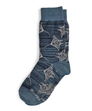 Socks>Crazy Shirts Cruzing Manta Mano - Graphic Cotton Crew Socks