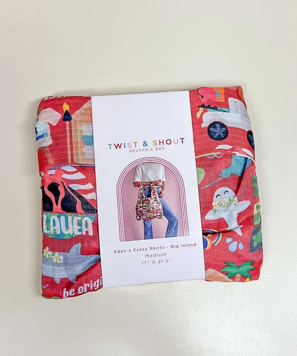 Trinkets>Crazy Shirts Eden In Love Big Island - Nylon Tote