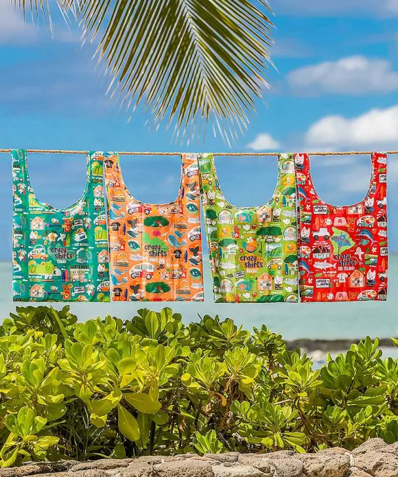 Trinkets>Crazy Shirts Eden In Love Big Island - Nylon Tote