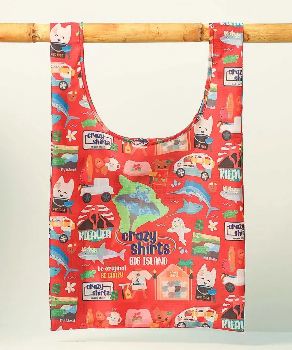 Trinkets>Crazy Shirts Eden In Love Big Island - Nylon Tote