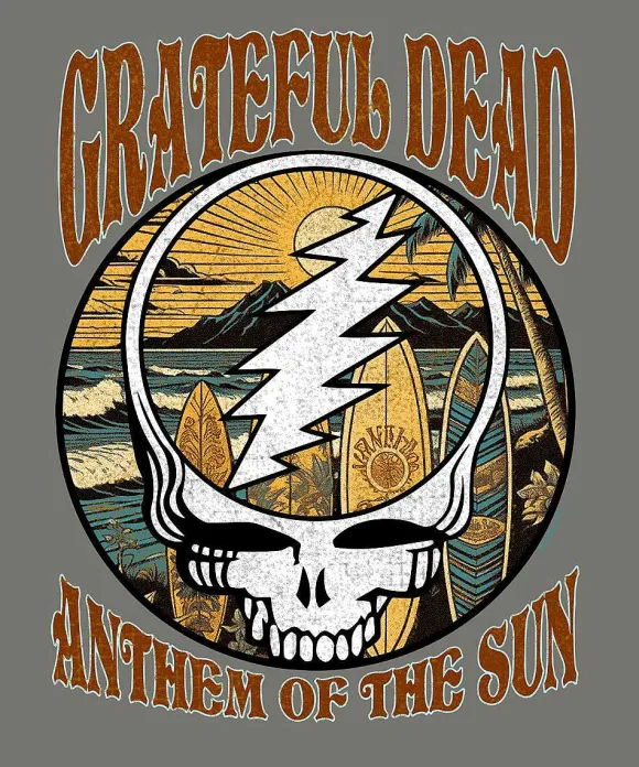T-Shirts>Crazy Shirts Grateful Dead Anthem Of The Sun - Crater Dyed® Short Sleeve Crewneck T-Shirt