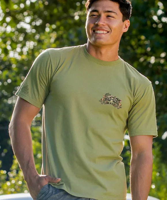T-Shirts>Crazy Shirts Hana Etch - Hemp Dyed Short Sleeve Crewneck T-Shirt