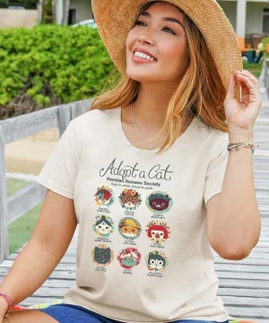 T-Shirts>Crazy Shirts Hawaiian Humane Society Cat Creatives - Coconut Dyed Short Sleeve Scoop Neck T-Shirt
