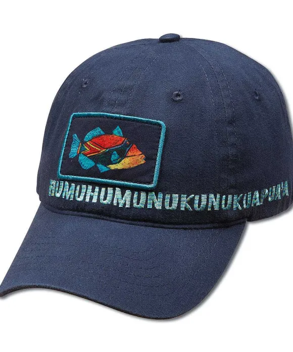 Hats>Crazy Shirts Humu Kalakoa - Navy Twill Hat