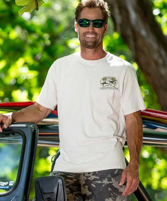 T-Shirts>Crazy Shirts Key West Import Co. - Coconut Dyed Short Sleeve Crewneck T-Shirt