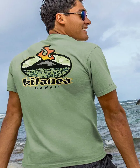 T-Shirts>Crazy Shirts Kilauea Petro - Seaglass Short Sleeve Crewneck T-Shirt
