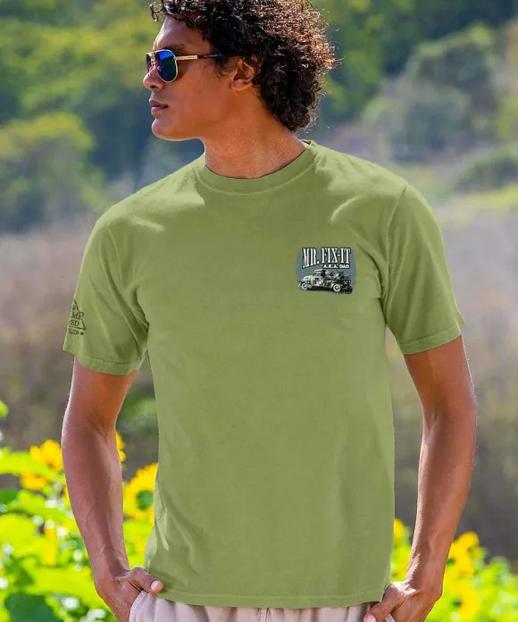 T-Shirts>Crazy Shirts Mr. Fix It Dad - Hemp Dyed Short Sleeve Crewneck T-Shirt