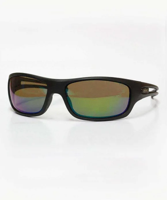 Sunglasses>Crazy Shirts Revo Coast Matte Black/Evergreen Sunglasses