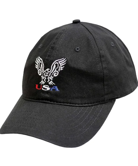 Hats>Crazy Shirts Tribal Eagle - Black Twill Hat