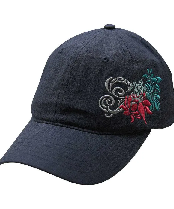 Hats>Crazy Shirts Tribal Pua Honu - Navy Polyester Hat