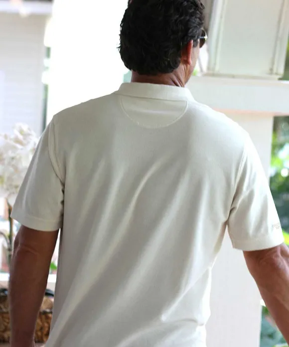 Polos>Crazy Shirts Wai Honu - Coconut Dyed Short Sleeve Oceanfront Polo Shirt